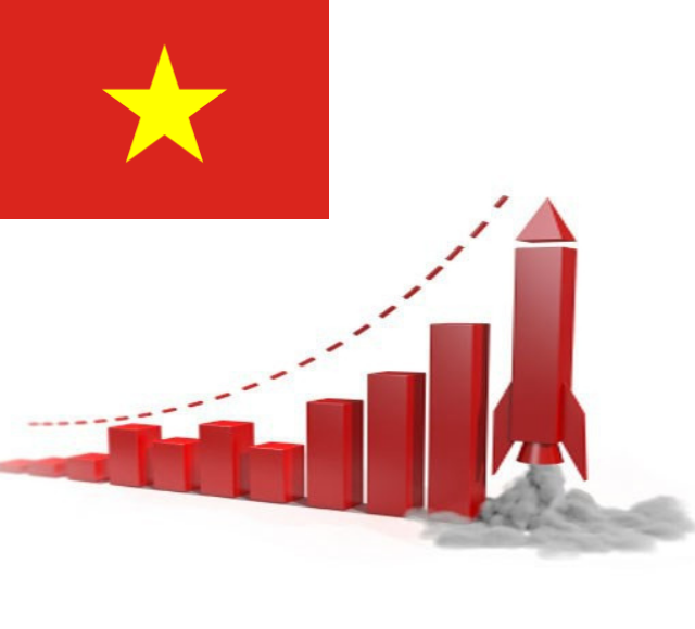 The image illustrates the projected growth of Vietnam's exports in 2021